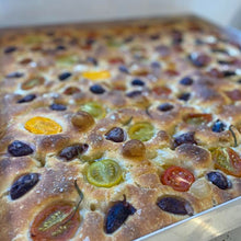 Load image into Gallery viewer, Tomato, Kalamata Olives & Rosemary Sourdough Focaccia 3996