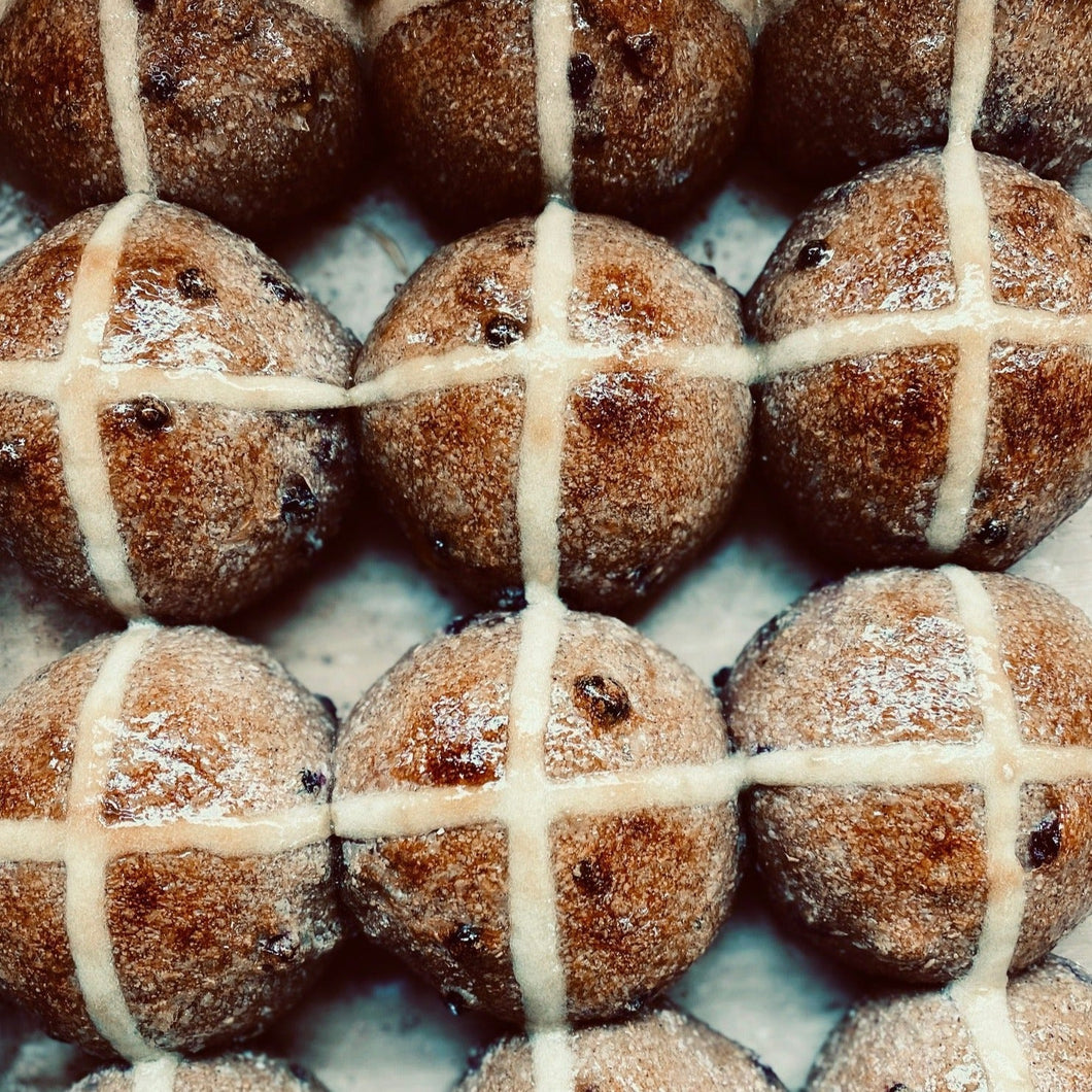 PRE-ORDER Sourdough Hot Cross Buns Traditional EASTER SATURDAY Pick-Up Inverloch