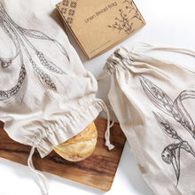 Load image into Gallery viewer, Natural Linen Bread Bags - Pack of 2 - FRIDAY Delivery 3996
